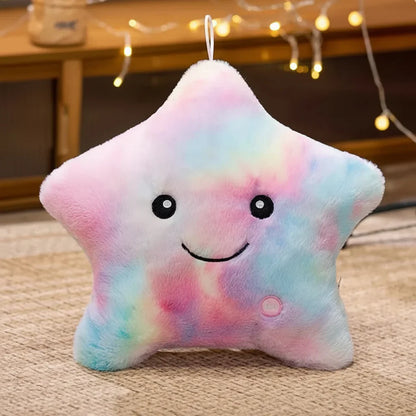 LED Star Plush Toy Soft Stuffed Star Pillow for Kids and Home Decor