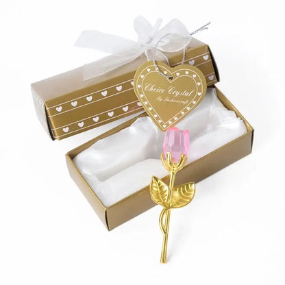Crystal Rose Artificial Flower - Mother's Day & Anniversary Gift