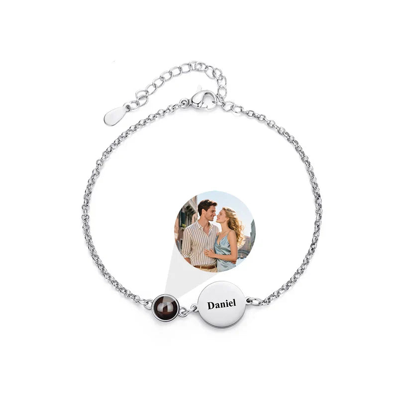 Personalized Photo Projection Name Bracelet