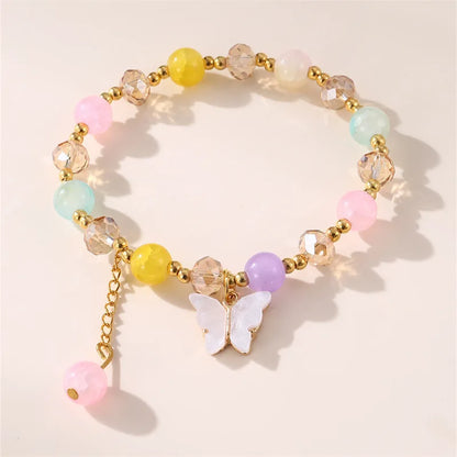 Butterfly Glass Beaded Bracelet