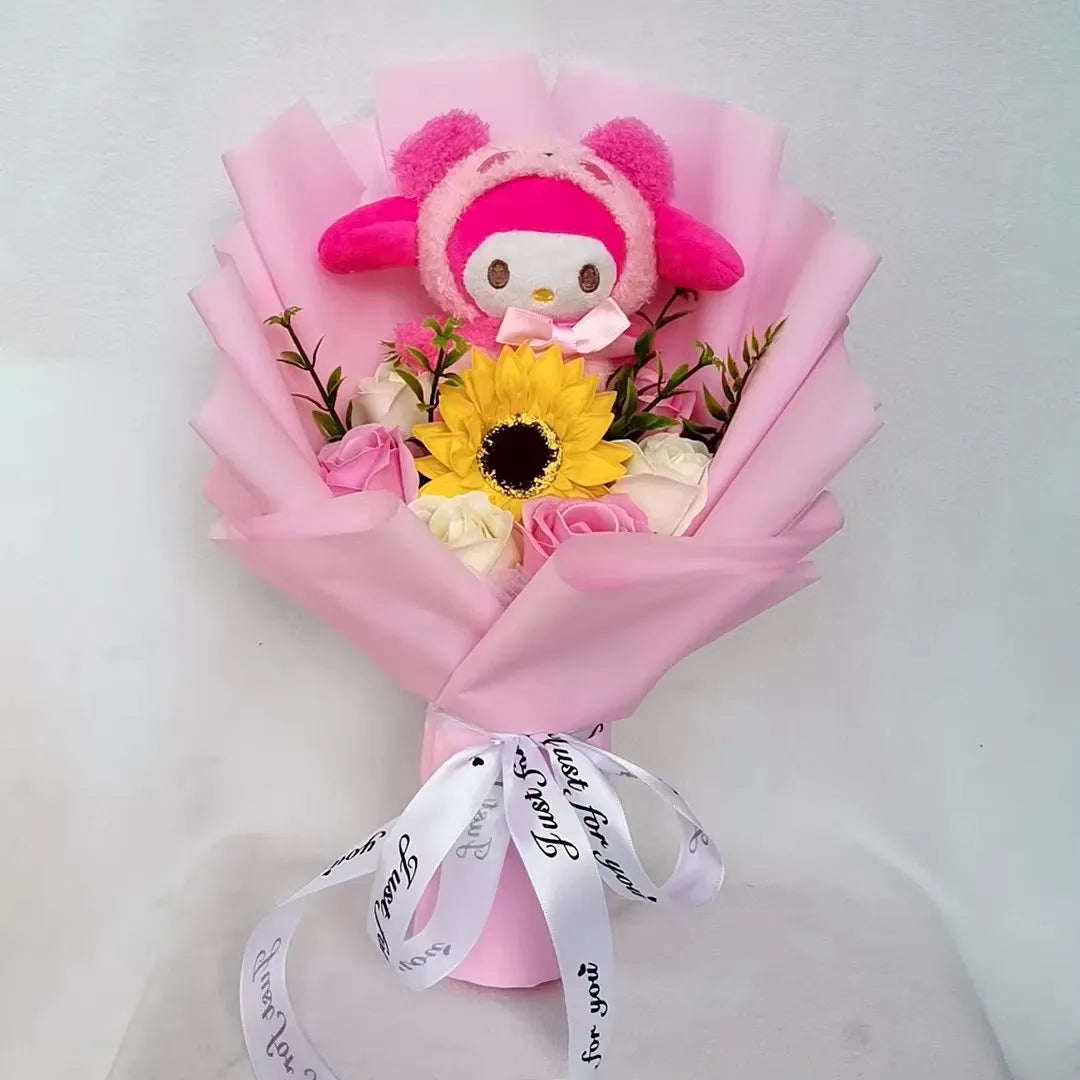 Kuromi Plush Flower Bouquet Soft Toy Gift for Girls