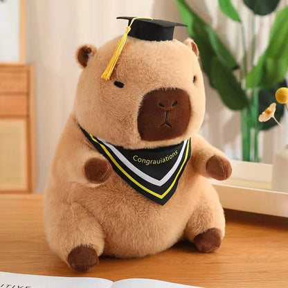 Graduation Capybara Plush Toy - Cute Doctor Doll Gift for Graduates