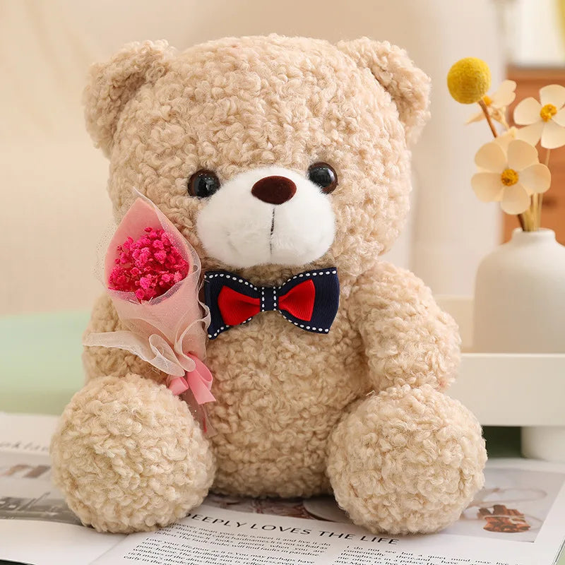 25cm Teddy Bear Plush Toy Cute Hug Bouquet Gift