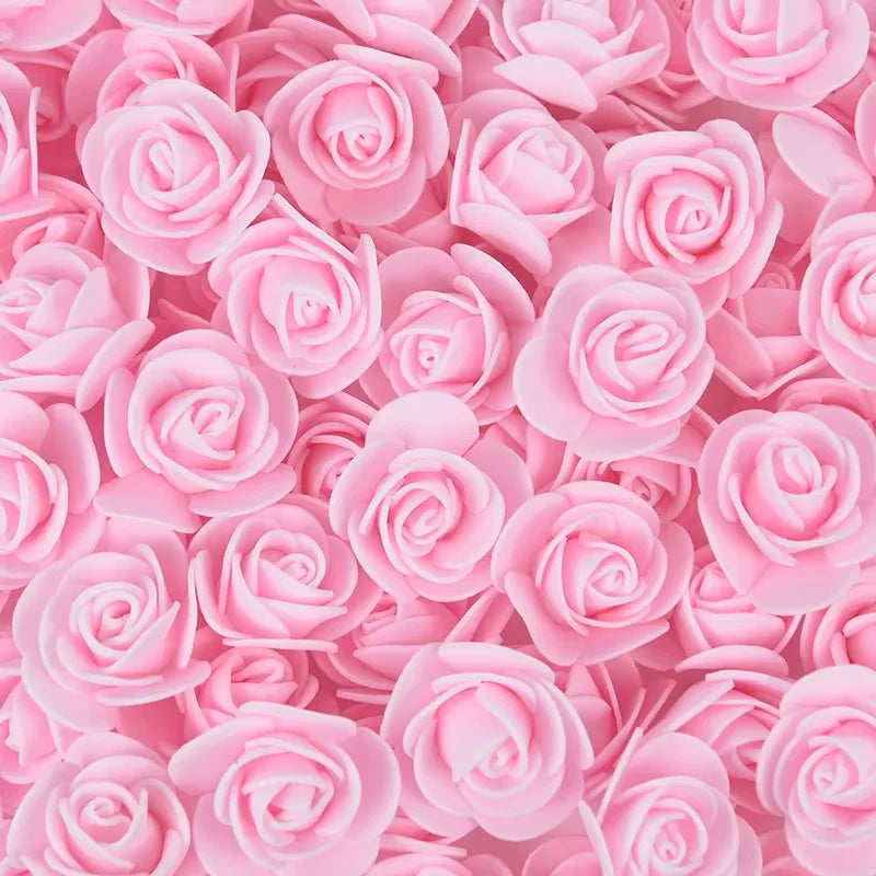 Foam Rose Heads 3.5cm - DIY Artificial Flowers for Wedding, Valentine's Day, and Home Decoration