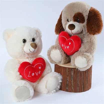25cm Heart Bear Plush - Soft Stuffed Animal for Valentine's Day and Birthday Gifts