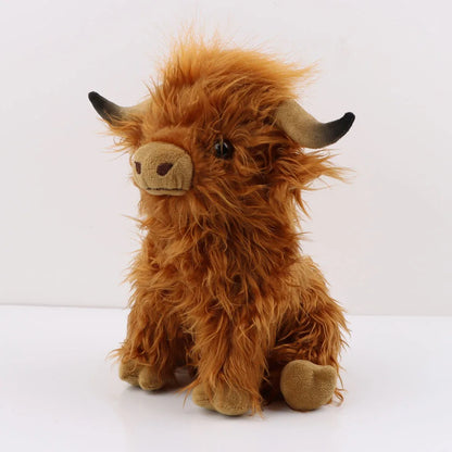 Highland Cow Plush Toy - Soft, Lifelike Stuffed Animal for Kids