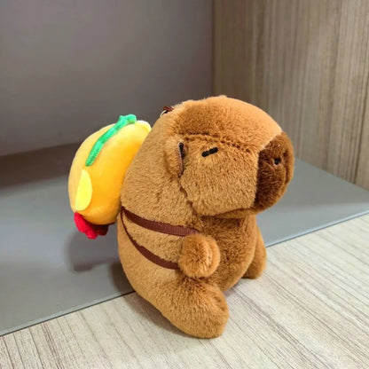 Capybara Plush Toy with Hoodie and Wings Mini Soft Stuffed Doll