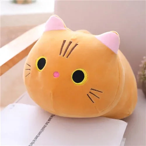 Cute 20cm Soft Cat Plush Pillow - Adorable Kawaii Cushion Toy