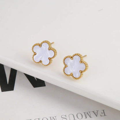 Gold Plated Five Leaf Flower Adjustable Bracelet