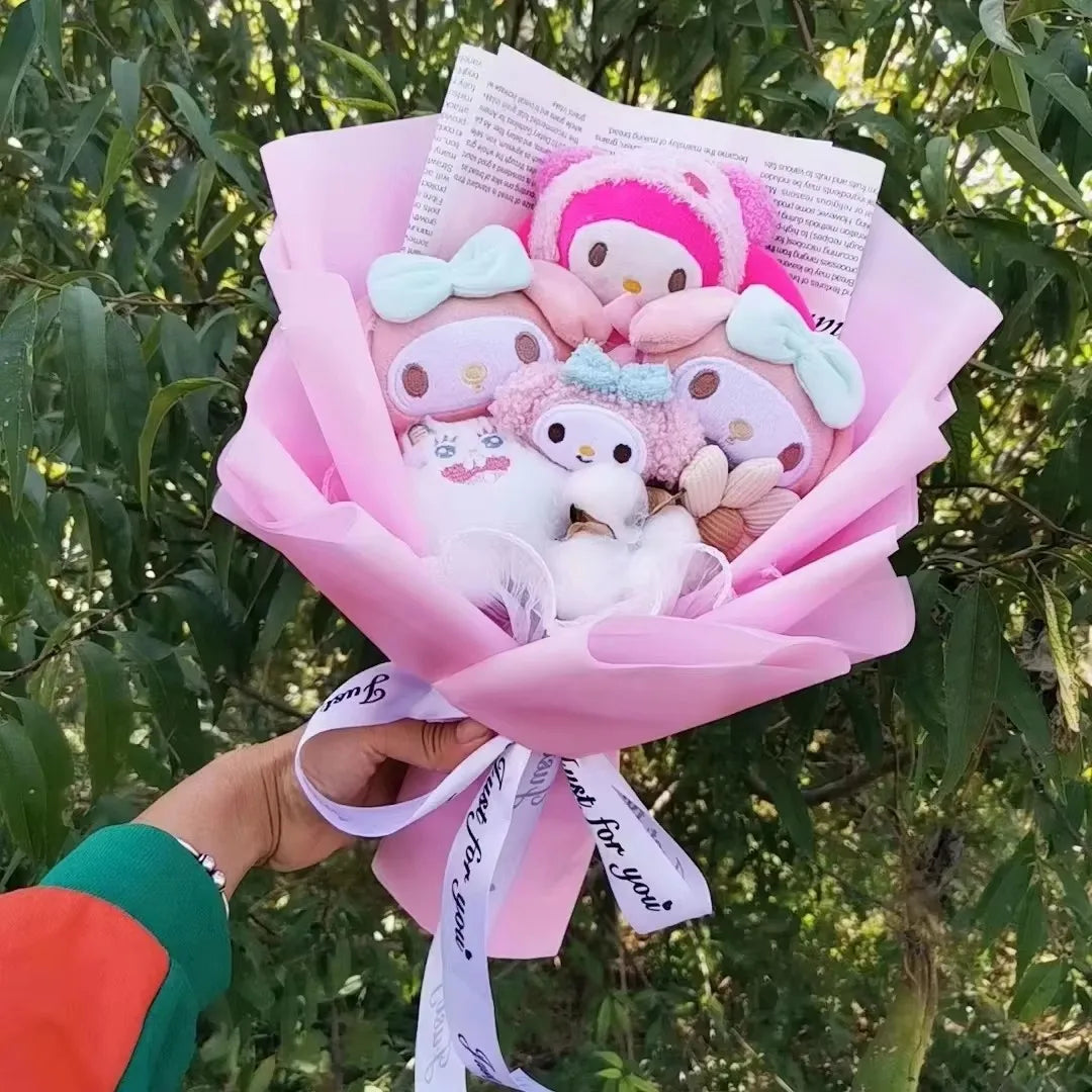 Kuromi Plush Flower Bouquet Soft Toy Gift for Girls