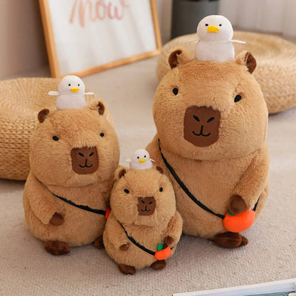 Capybara Plush Toy - Fluffy Fruit-Embracing Doll for Fun Gifts