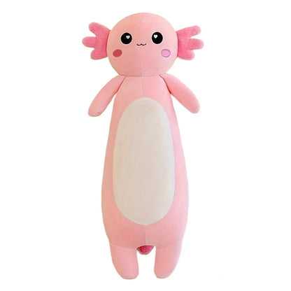 Large Pink Axolotl Plush Toy Soft Stuffed Salamander Pillow for Kids