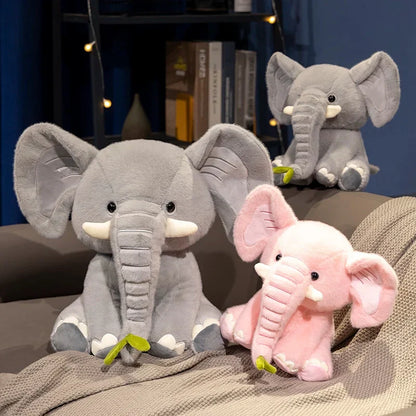 Elephant Plush Doll - Cute 25/40cm Soft Stuffed Toy for Kids and Home Decor