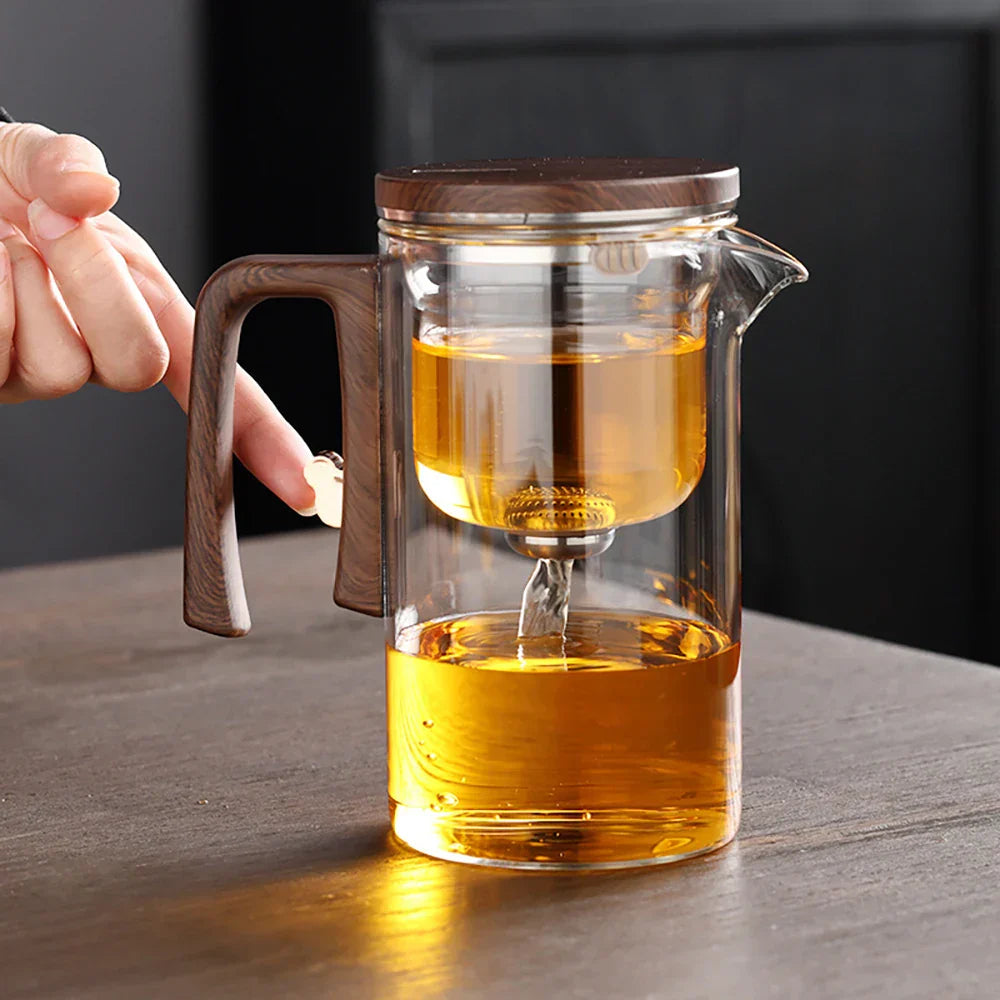 Heat-Resistant Glass Tea Pot With Magnetic Infuser 520Ml/720Ml Detachable Kettle For Easy Tea Brewing