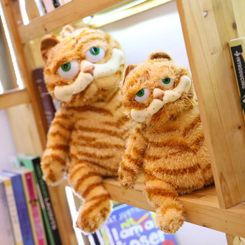 Ugly Fat Orange Cat Plush Toy - Soft, Lifelike Tabby Doll for Kids