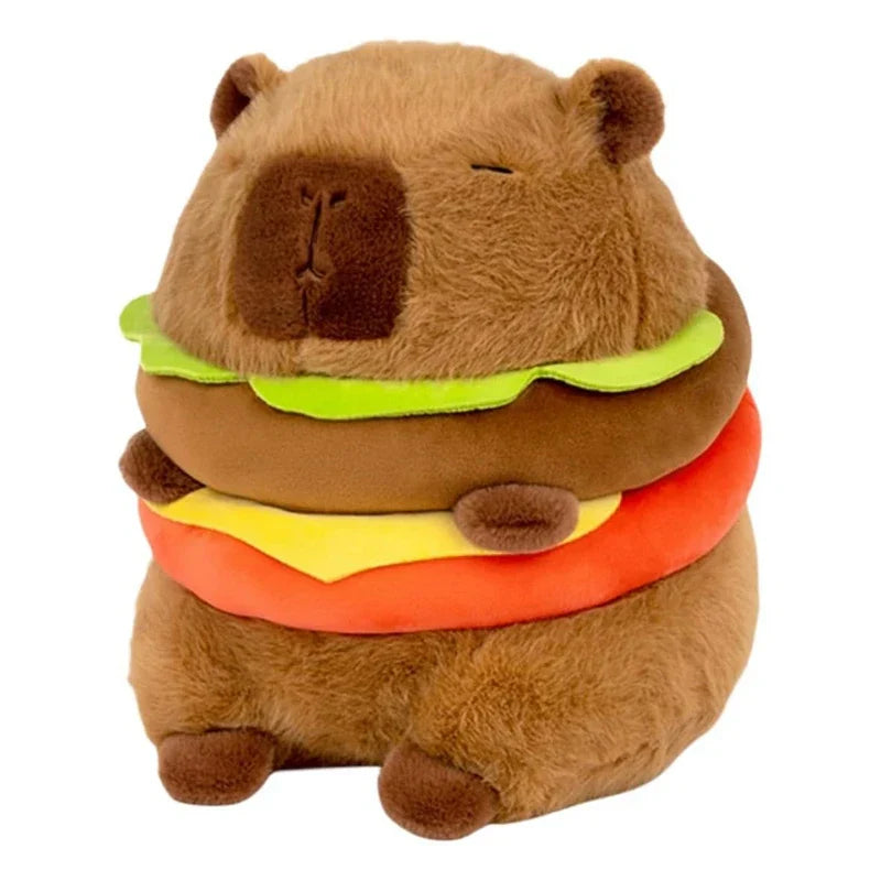 Capybara Burger Plush Toy - Adorable Soft Stuffed Animal Pillow
