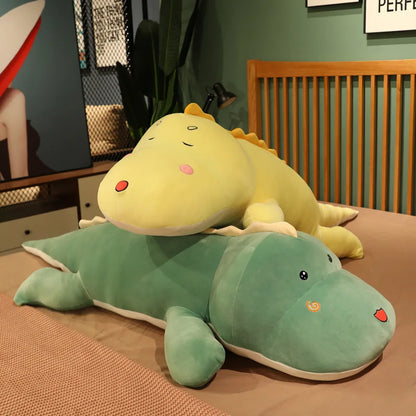 80cm Dinosaur Plush - Soft Cartoon Crocodile Pillow for Kids
