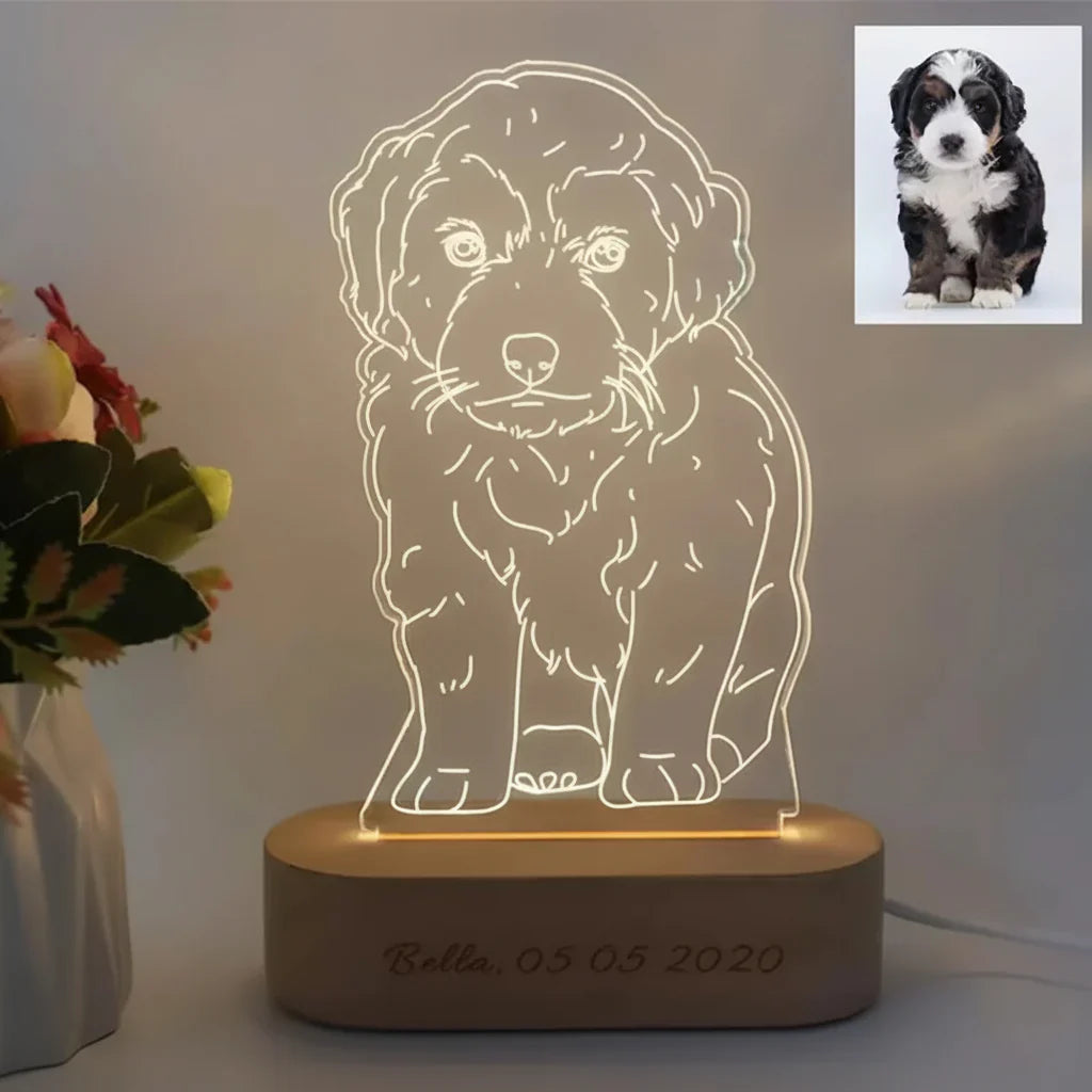 Personalized 3D Photo Night Light with Custom Text