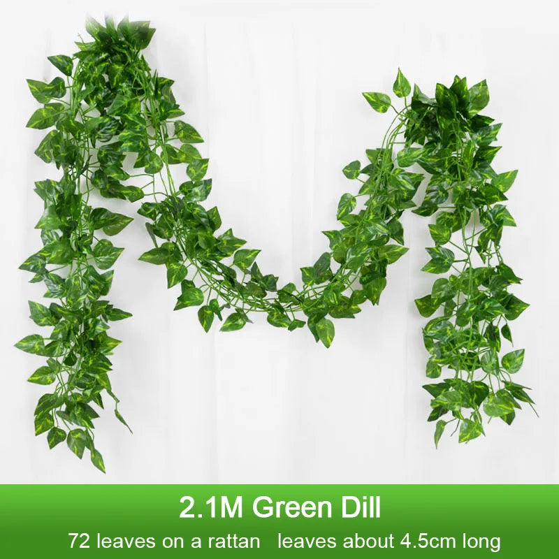 Artificial Plant Green Ivy Leaf Garland
