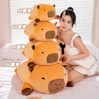 Long Capybara Plush Pillow Soft Stuffed Cushion