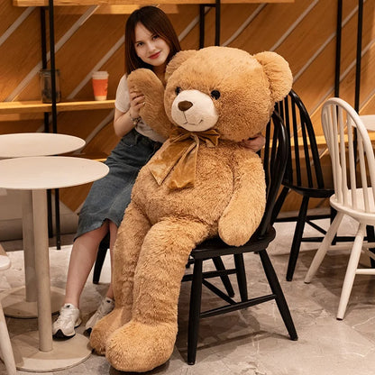 Giant American Bear Plush Toy Soft Stuffed Animal for Kids and Adults