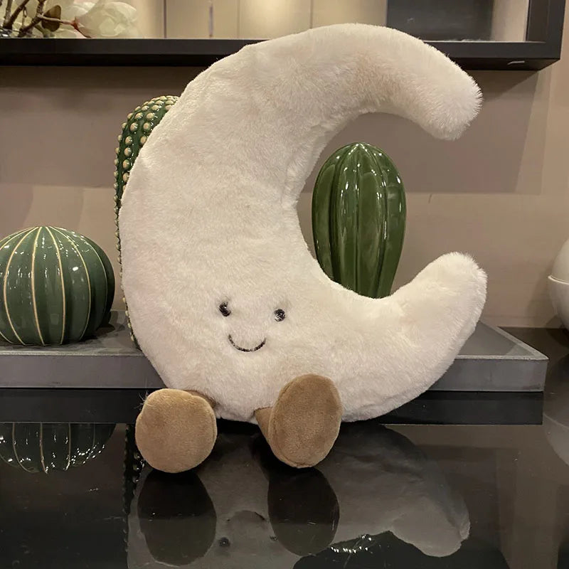 Moon & Sun Plushie: Adorable Weather Decor for Kids' Rooms & Sofas