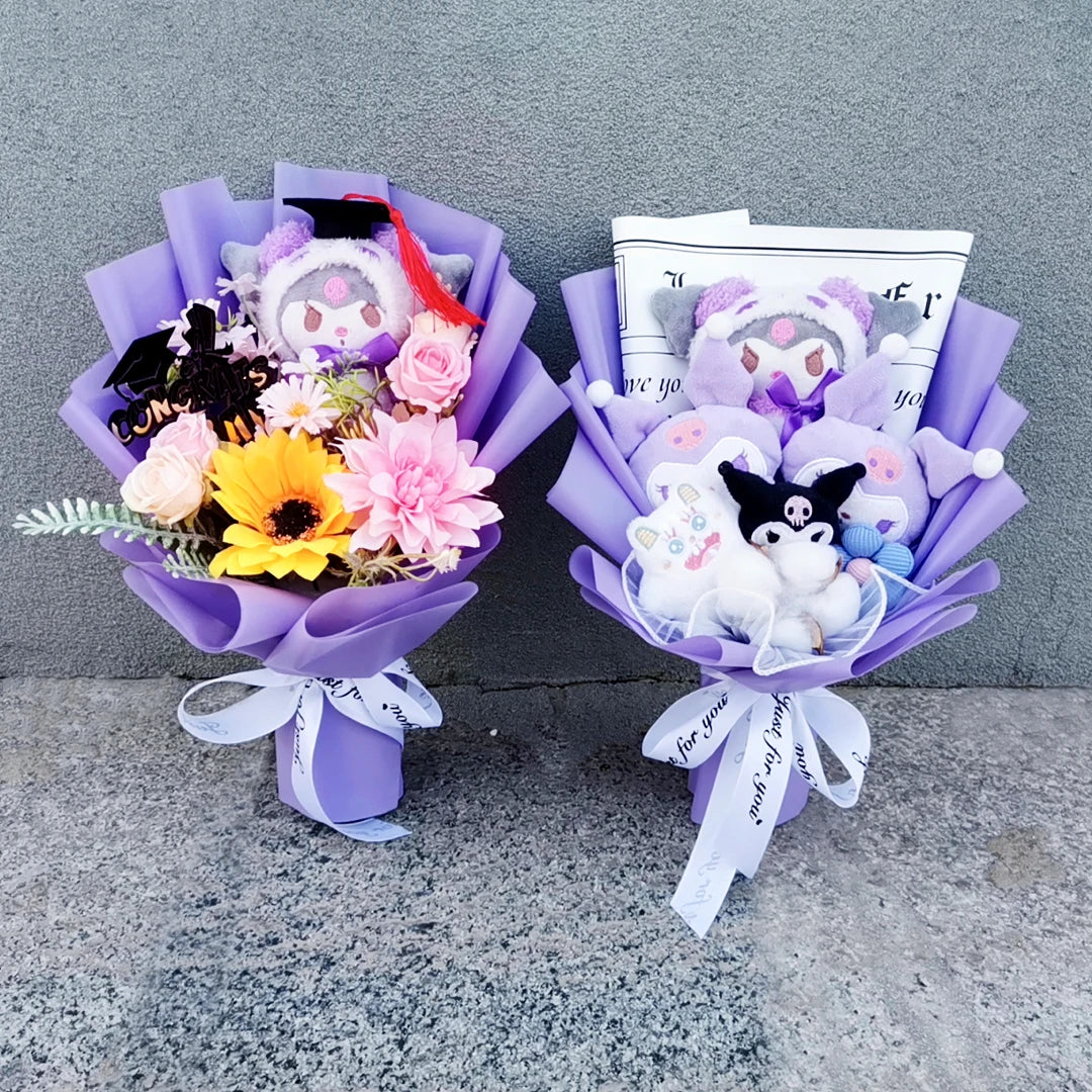 Kuromi Plush Flower Bouquet Soft Toy Gift for Girls