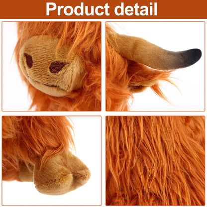 Highland Cow Plush Toy - Soft, Kawaii Stuffed Animal for Kids & Decor