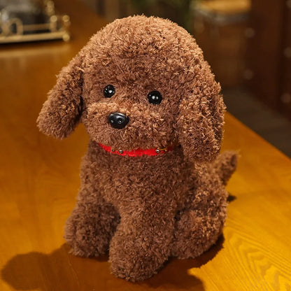 Creative 22cm Realistic Poodle Plush Toy - Handmade Lucky Dog Figure