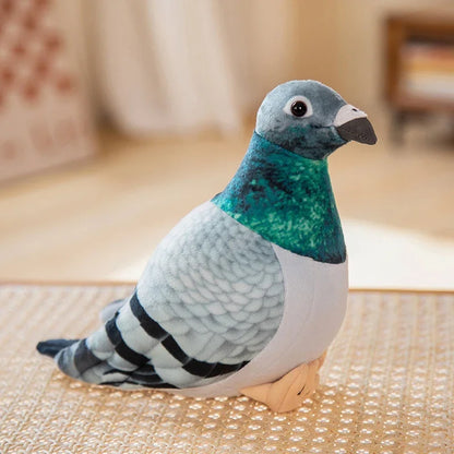 Lifelike Pigeon Plush Toy Soft Simulation Bird for Kids and Home Decor
