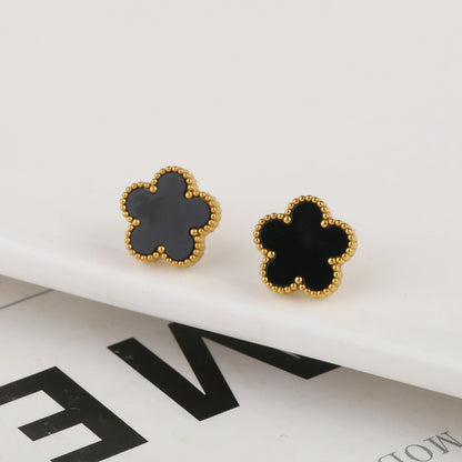 Gold Plated Five Leaf Flower Adjustable Bracelet
