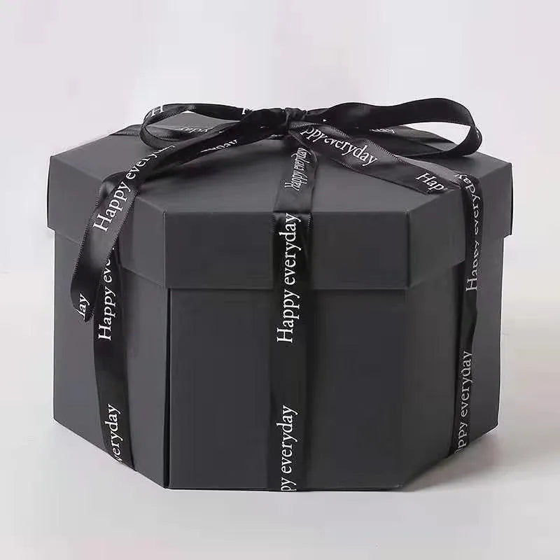 Hexagonal Explosion Gift Box with Photo Album for Valentine