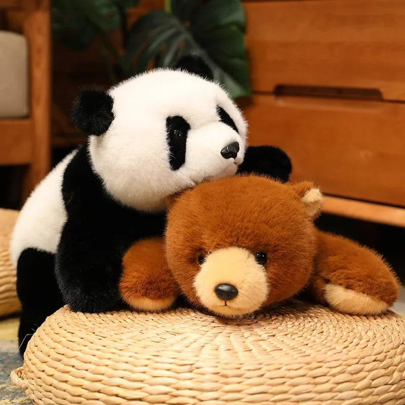 Soft Animal Plush Throw Pillow Polar Bear Brown Bear Panda for Home Decor