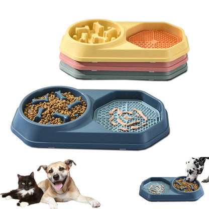 Dual Slow Feeder & Lick Mat Bowl