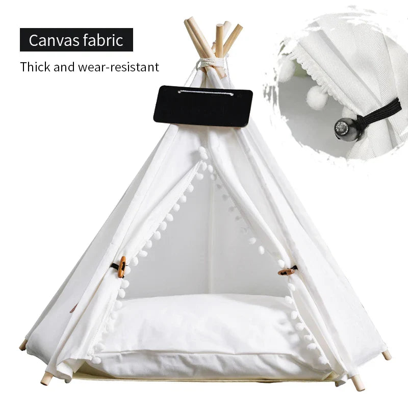 Tent with Washable Cushion Indoor Pet Bed