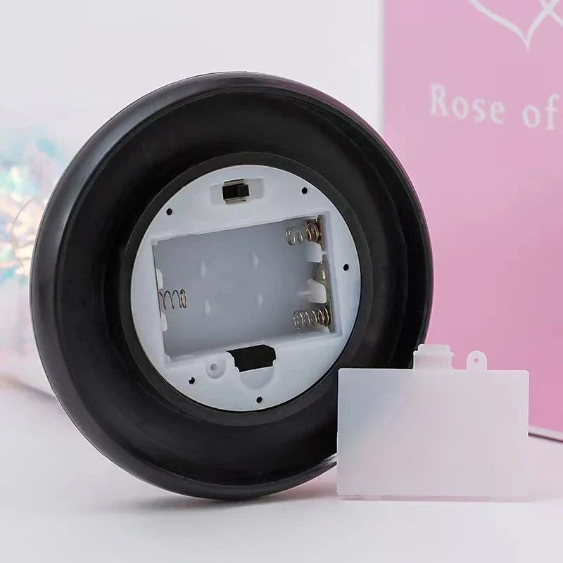 Eternal Rose LED Light with Acrylic Cover Romantic Desktop Flower Decoration