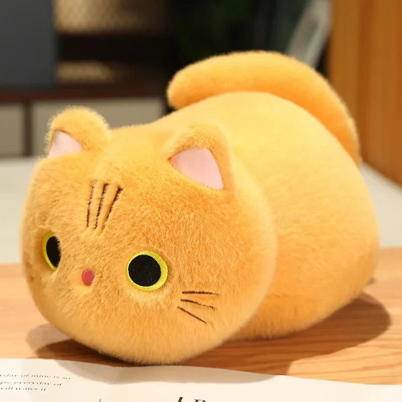 Cute Cartoon Cat Plush Pillow - Adorable Stuffed Animal for Kids' Gifts