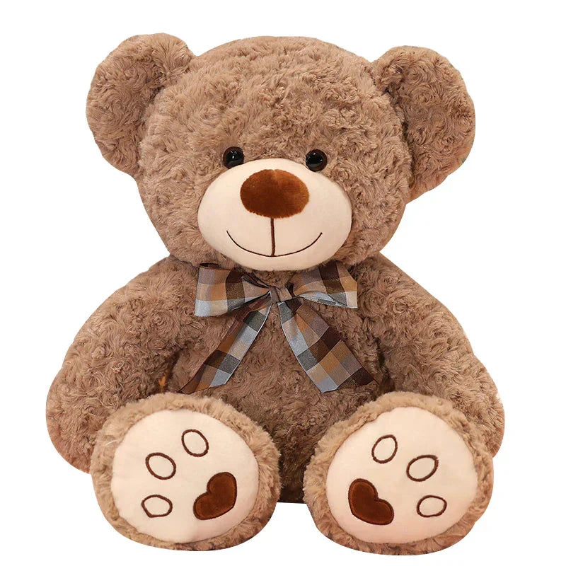 Kawaii Teddy Bear Plush Toy with Bow 25/35cm Soft Stuffed Animal for Gift