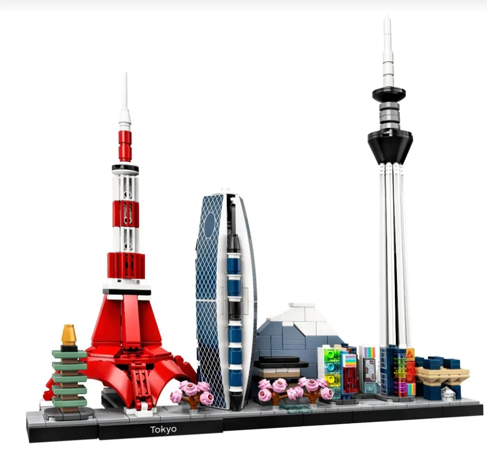 New York London Pairs Dubai Lanmark City Skyline Building Blocks