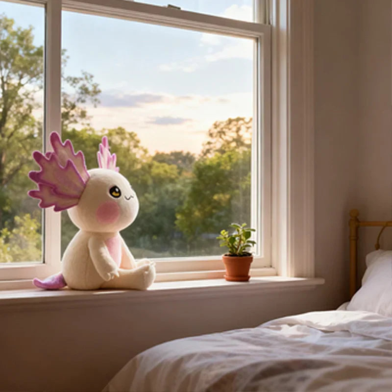 Kawaii Axolotl Plush Toy 25cm Soft Stuffed Animal for Kids