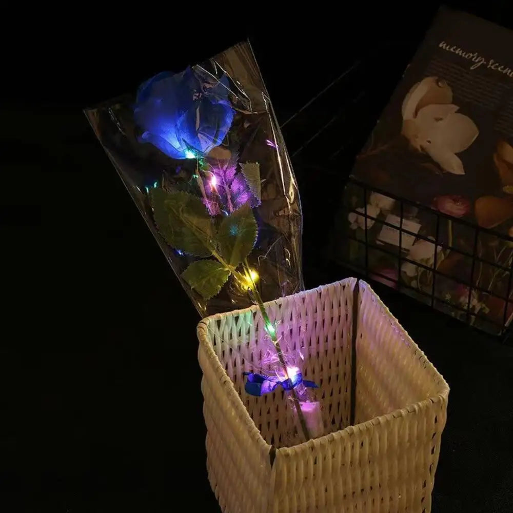 LED Light Up Rose Bouquet Decor