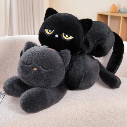 Sleeping Black Cat Plush