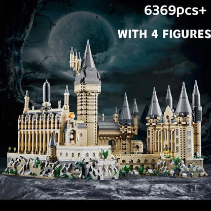 City Creative Medieval Magic School Castle Famous Architecture Palace Model Building Blocks