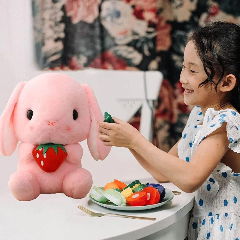 Easter White Rabbit Plush Toy with Carrot