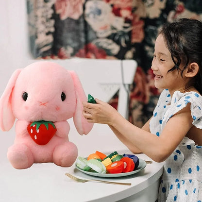 Easter White Rabbit Plush Toy with Carrot