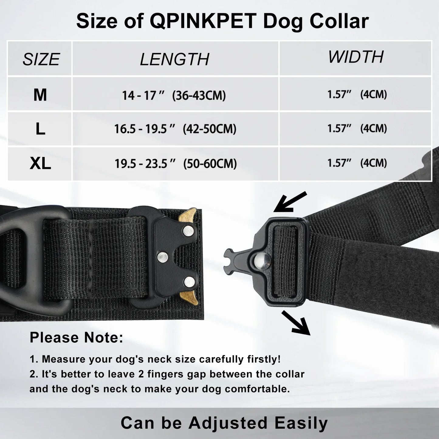 AirTag Dog Collar with Handle, Tactical Dog Collar for Large Medium Dogs