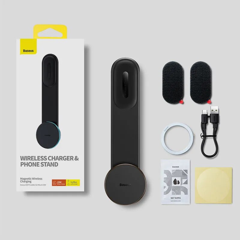 Magnetic Bendable Phone Holder With Wireless Charging