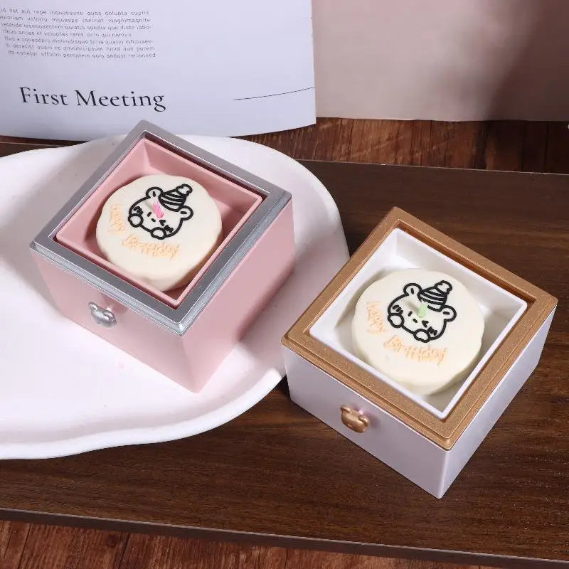 Rotating Surprise Gift Box for Ring Necklace Birthday