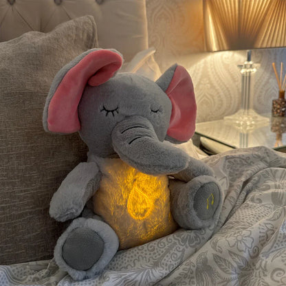 Soothing Elephant Plush Toy with Music & Light