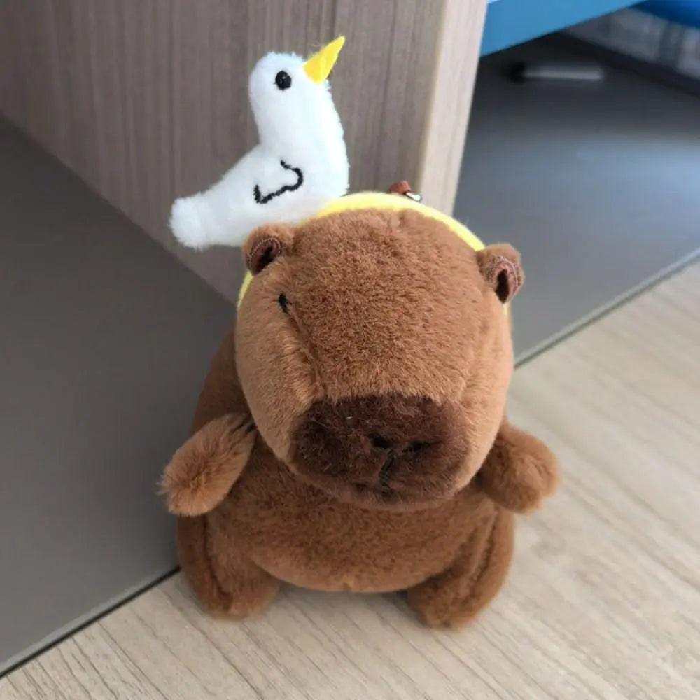 Capybara Plush Toy with Hoodie and Wings Mini Soft Stuffed Doll